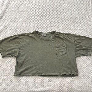 ✨ EUC Vintage-Look Oversized Crop Top – BOOM POP (Size S)